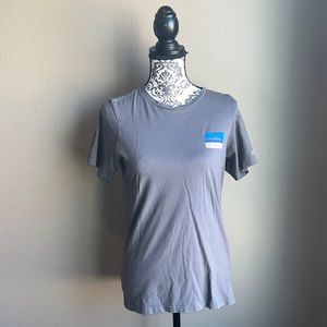 Columbia Blue & White Logo on Gray T-Shirt